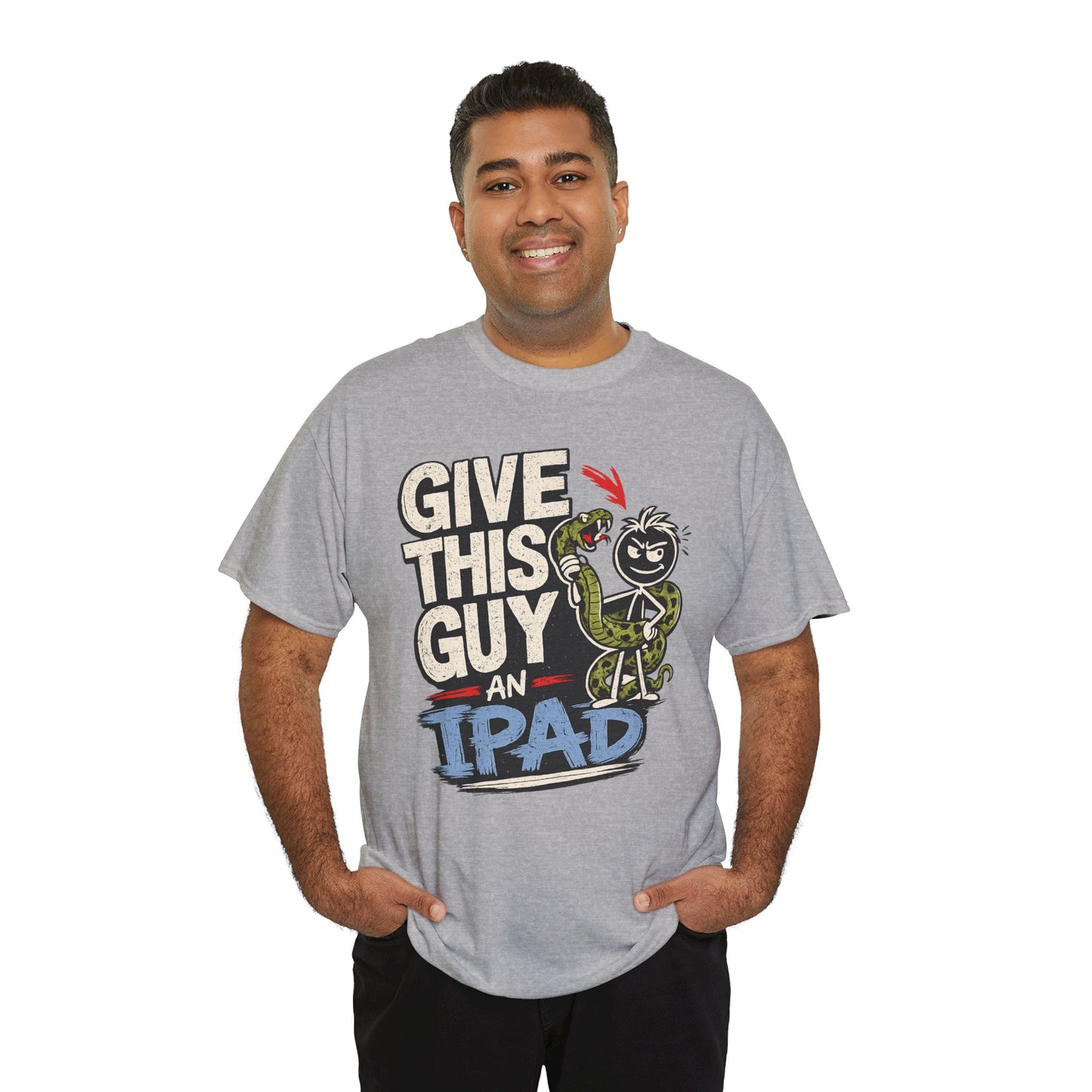 Give This Guy An iPad T-Shirt — Funny Gamer/Tech Graphic Tee