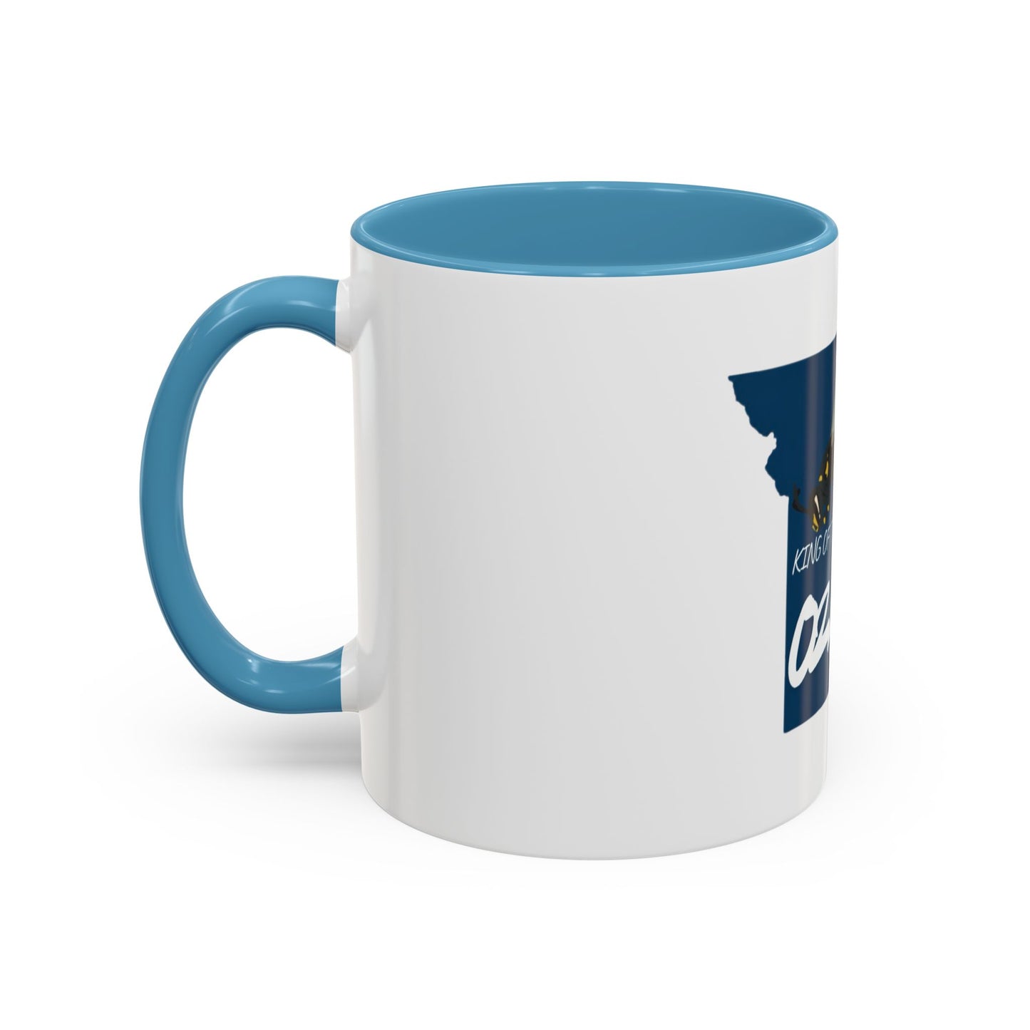 King of the Ozarks Coffee Mug — Missouri State Map with Hornet Design