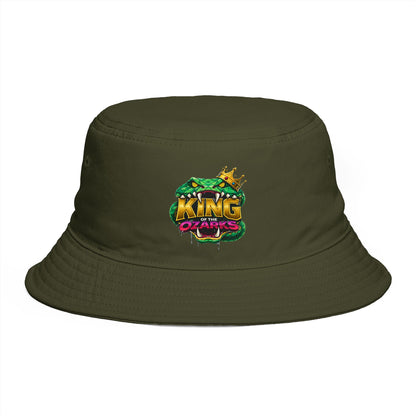 King Cobra Bucket Hat — Retro Snake Crown Graphic