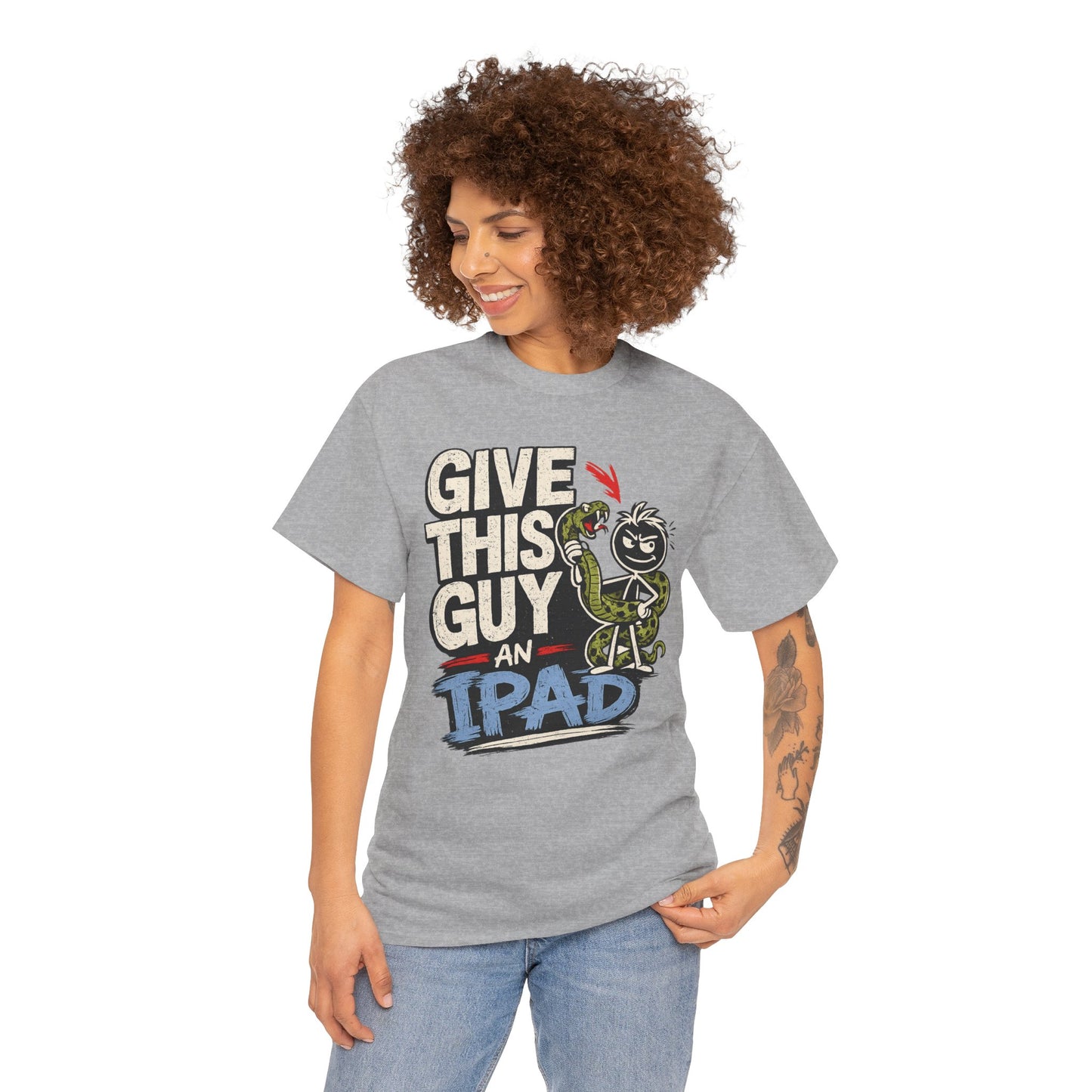 Give This Guy An iPad T-Shirt — Funny Gamer/Tech Graphic Tee