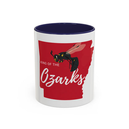 Ozarks Wasp Accent Coffee Mug — "King of the Ozarks" 11/15oz