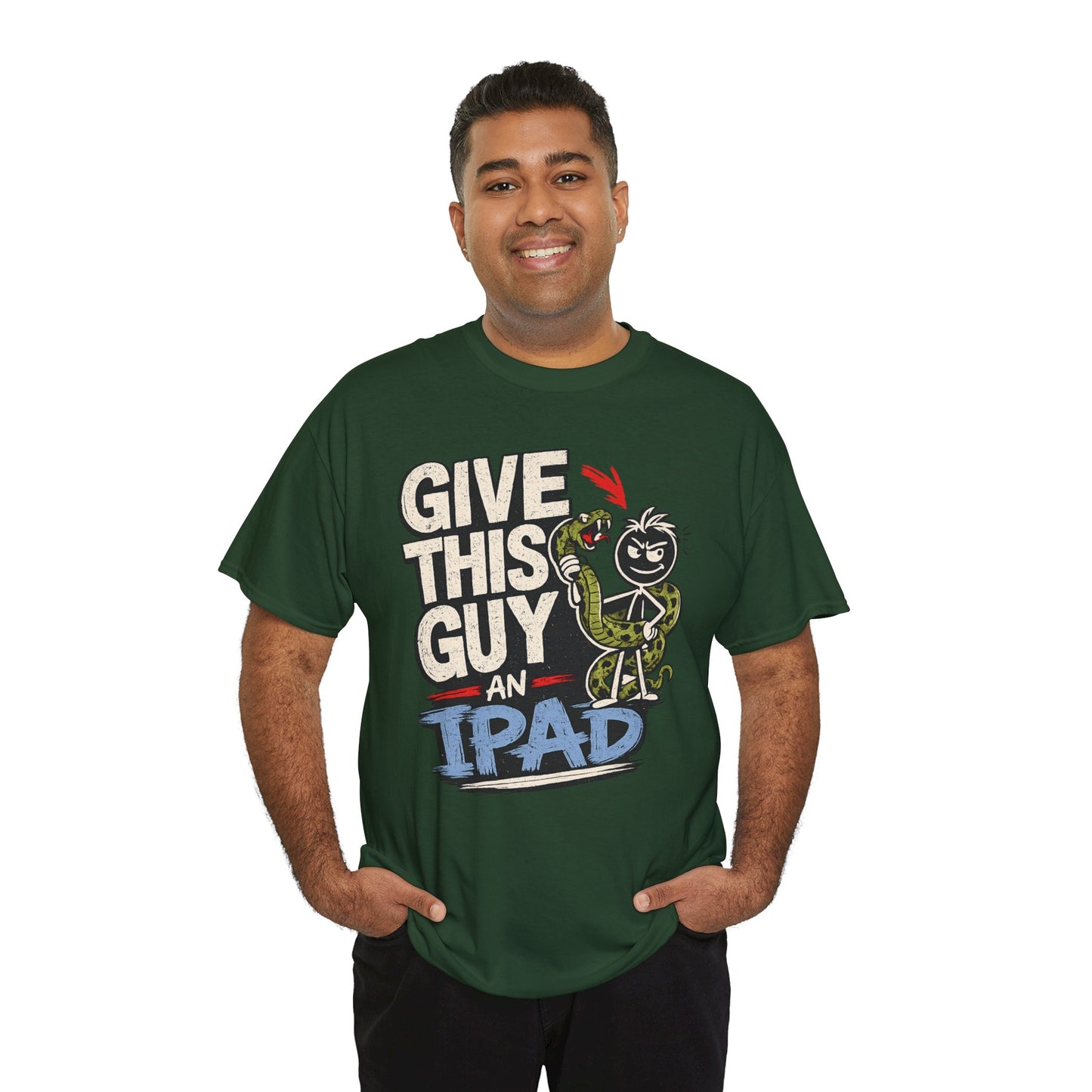Give This Guy An iPad T-Shirt — Funny Gamer/Tech Graphic Tee