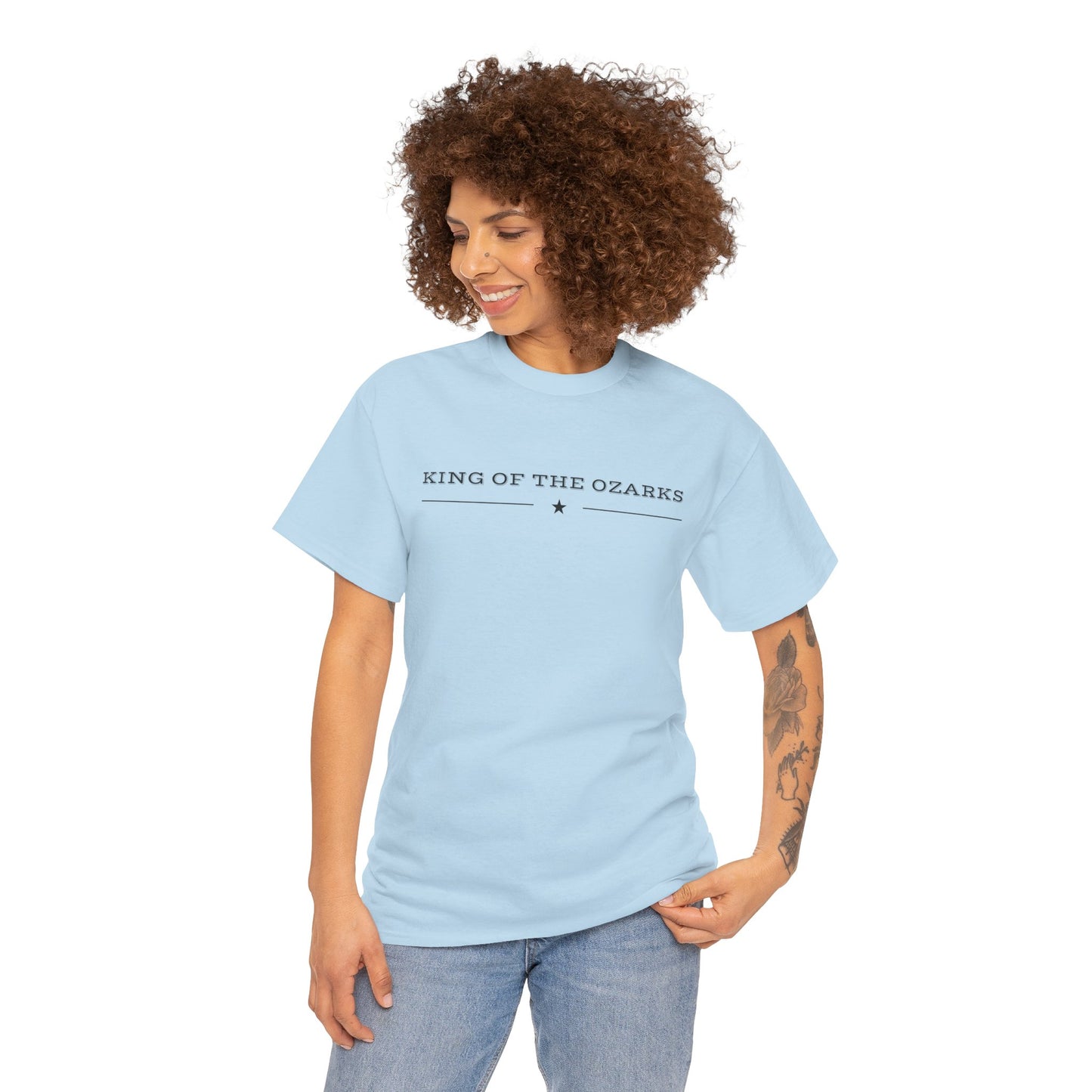 King of the Ozarks T-Shirt — Minimal Vintage Typography White Tee