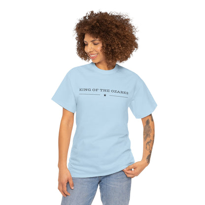 King of the Ozarks T-Shirt — Minimal Vintage Typography White Tee