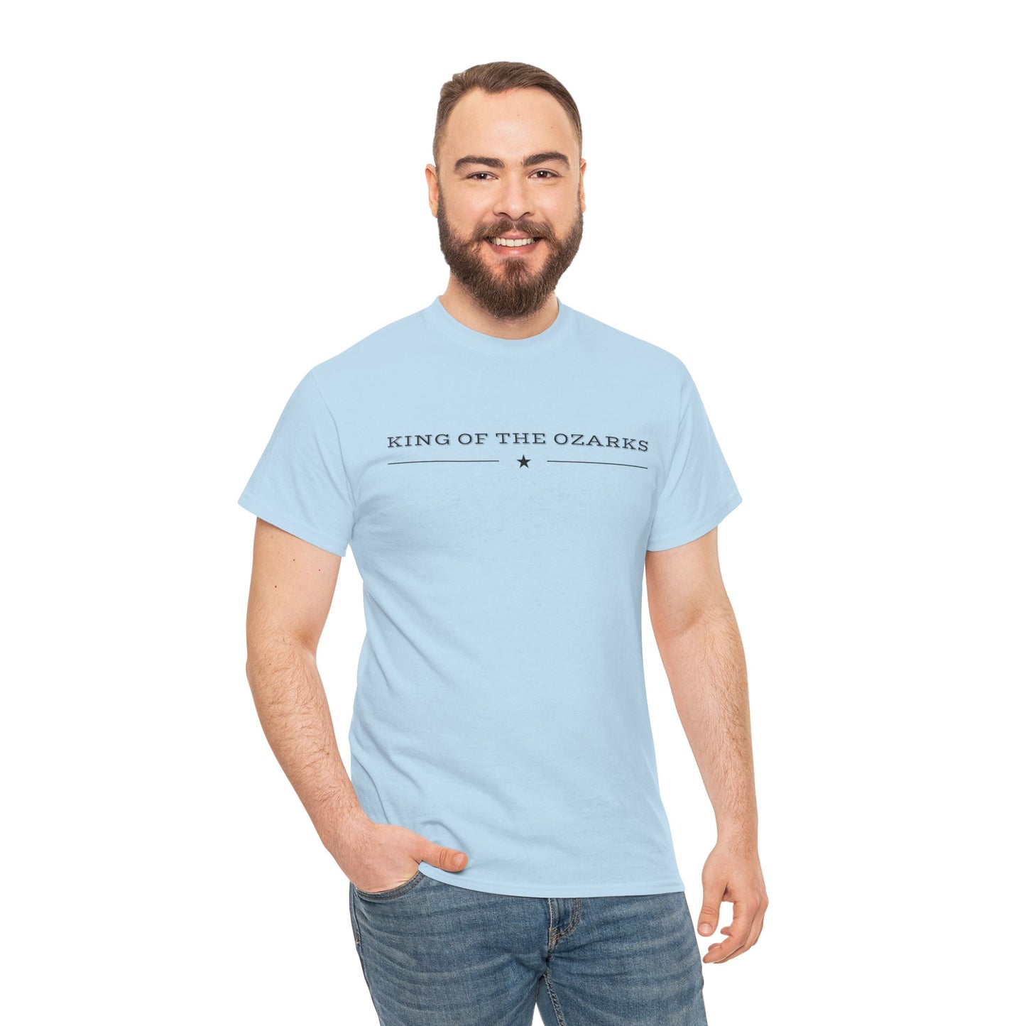 King of the Ozarks T-Shirt — Minimal Vintage Typography White Tee