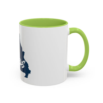 King of the Ozarks Coffee Mug — Missouri State Map with Hornet Design