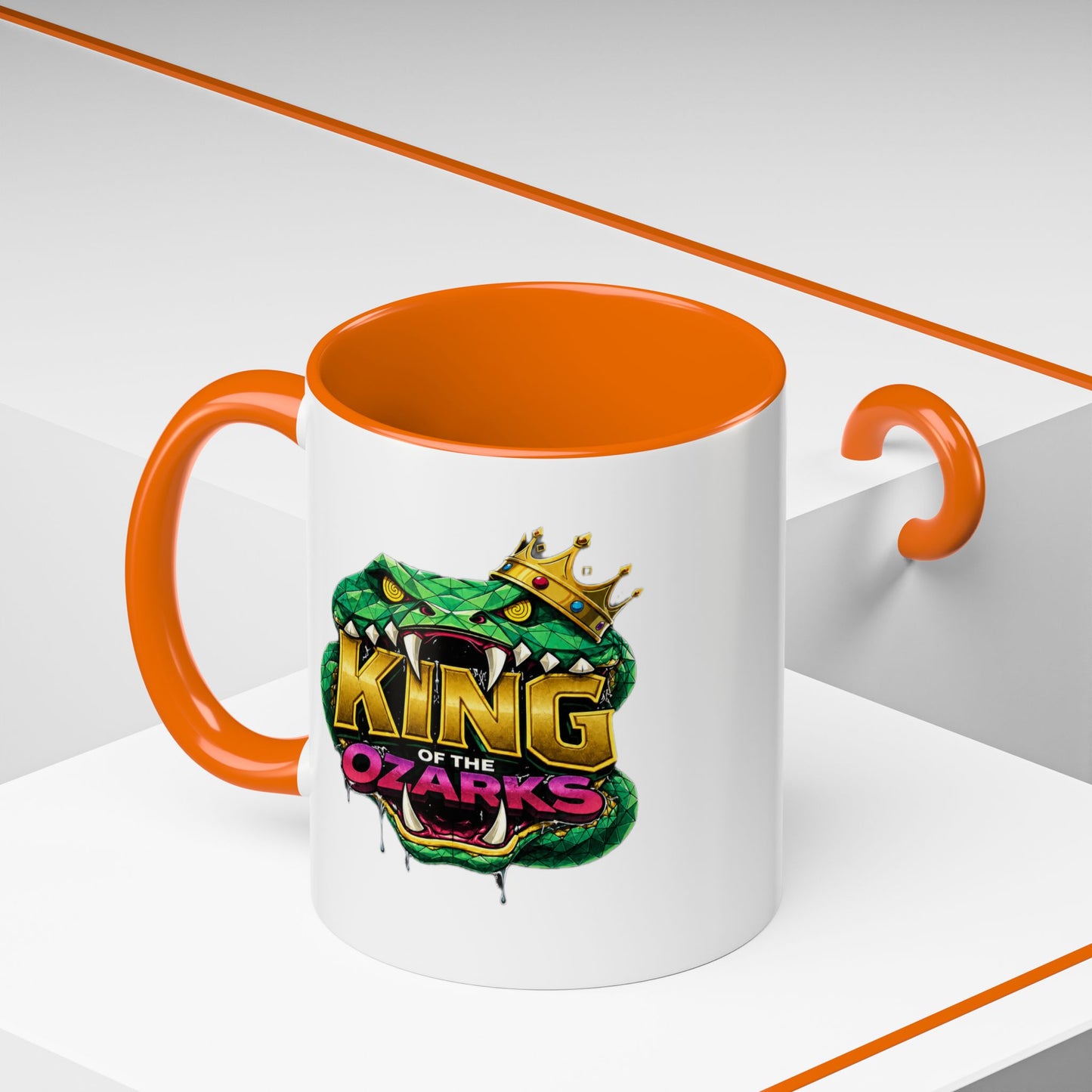 King of the Ozarks Coffee Mug — Crowned Snake Accent Mug (11/15oz)