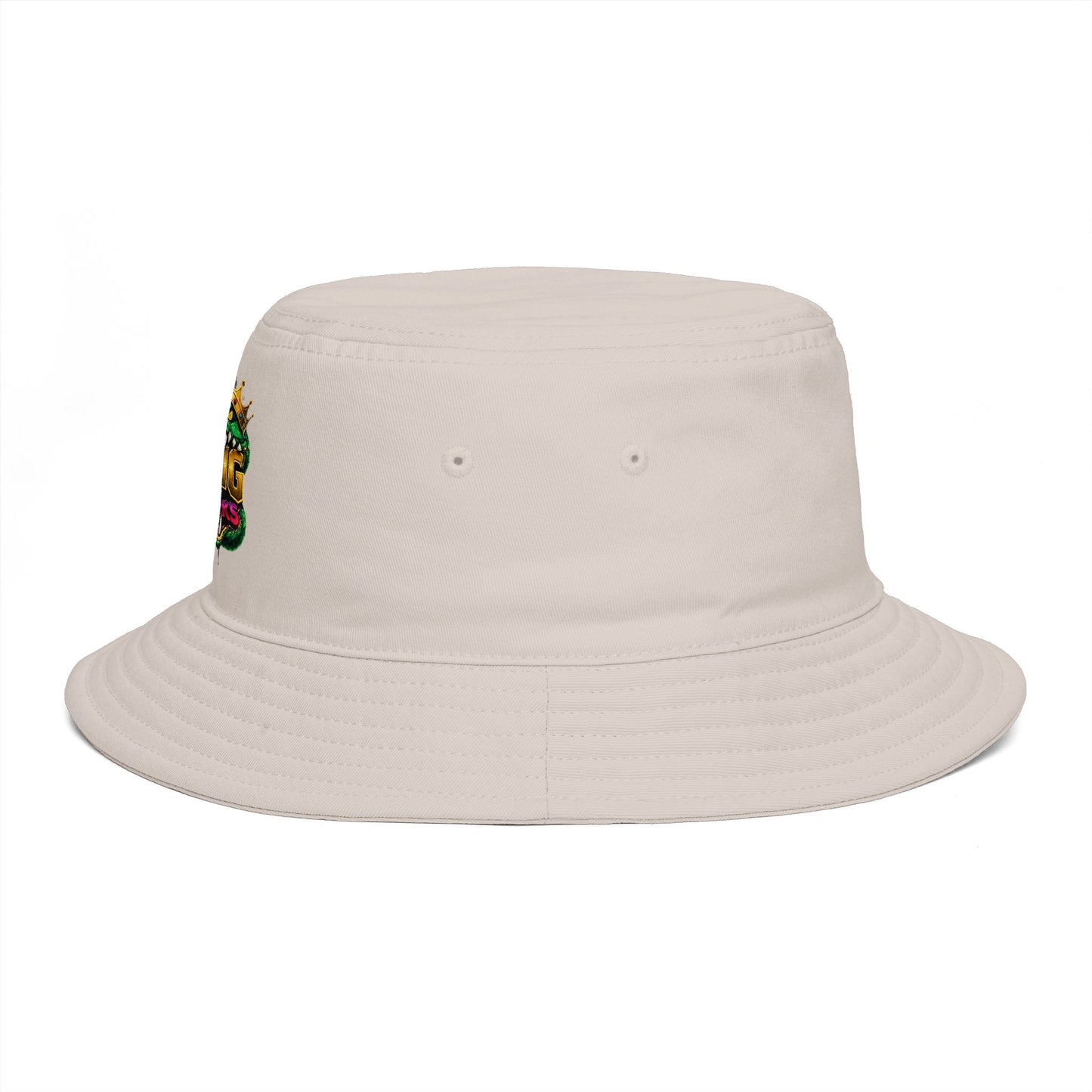 King Cobra Bucket Hat — Retro Snake Crown Graphic