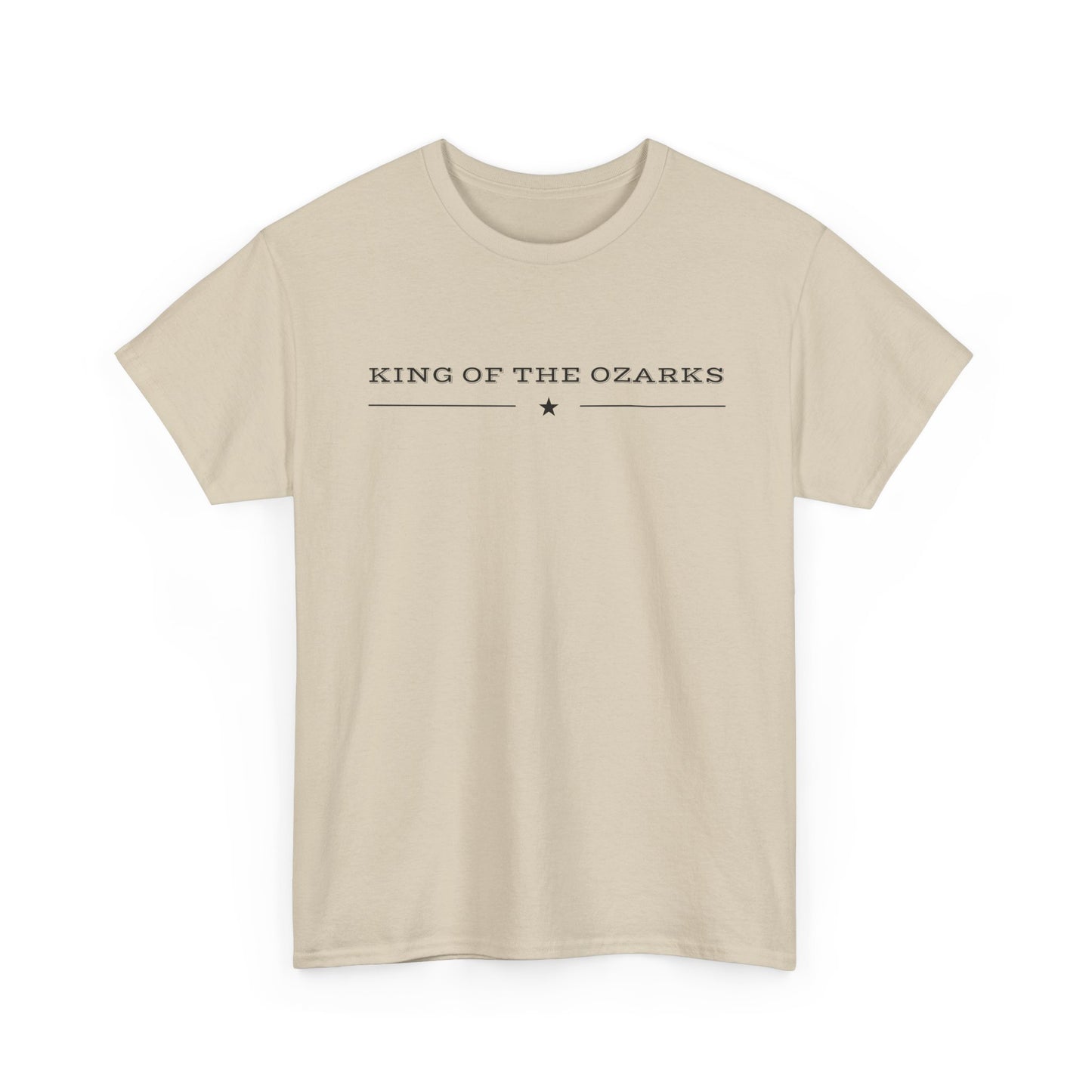 King of the Ozarks T-Shirt — Minimal Vintage Typography White Tee