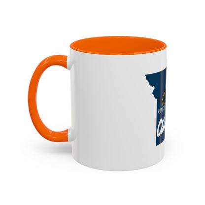 King of the Ozarks Coffee Mug — Missouri State Map with Hornet Design
