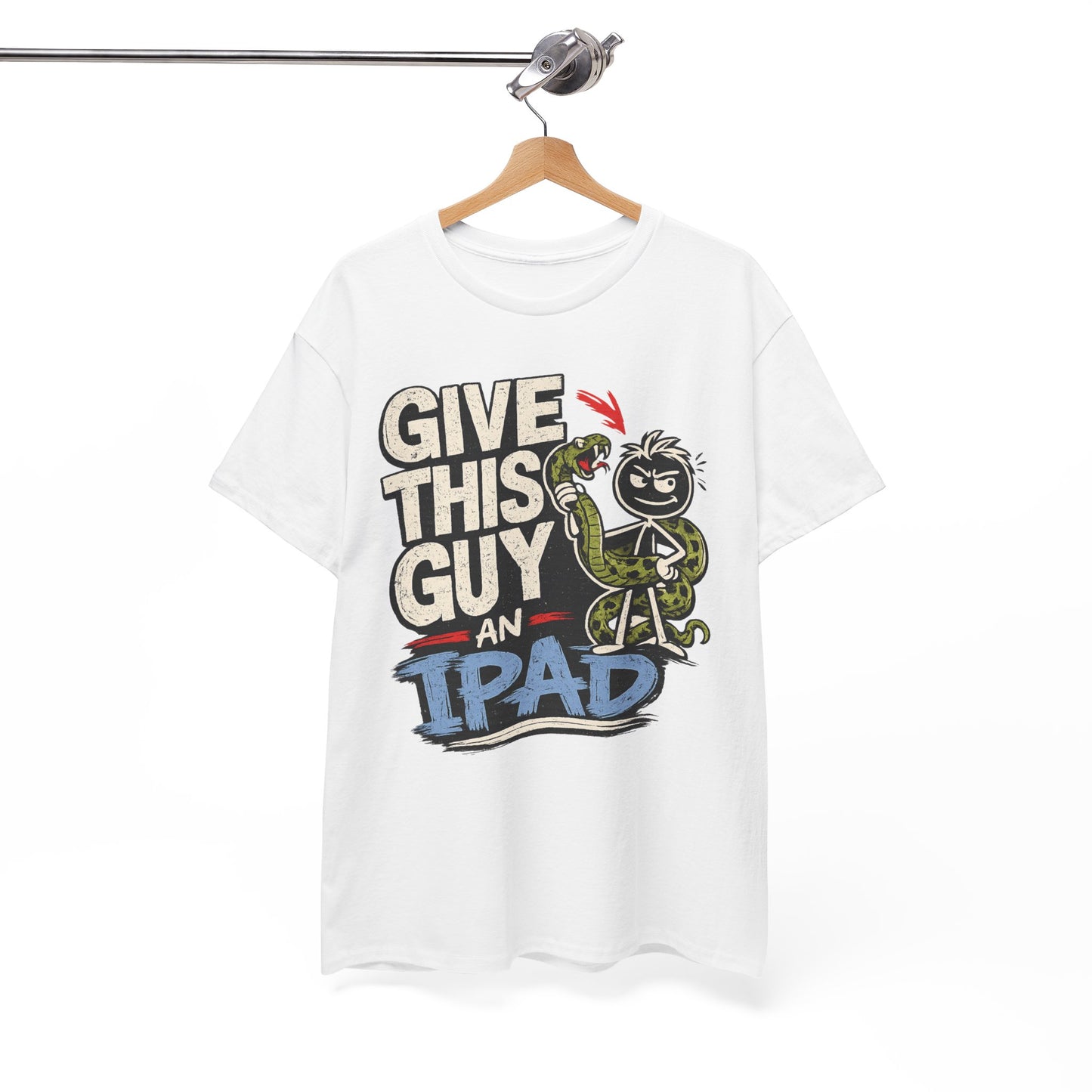 Give This Guy An iPad T-Shirt — Funny Gamer/Tech Graphic Tee