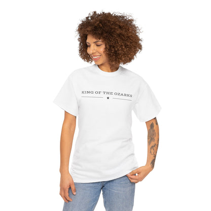 King of the Ozarks T-Shirt — Minimal Vintage Typography White Tee