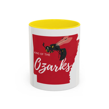 Ozarks Wasp Accent Coffee Mug — "King of the Ozarks" 11/15oz