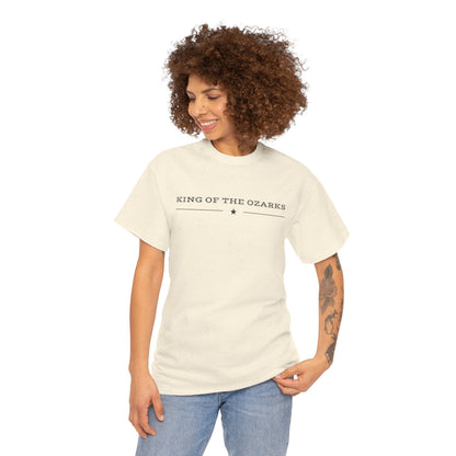 King of the Ozarks T-Shirt — Minimal Vintage Typography White Tee