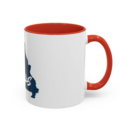 King of the Ozarks Coffee Mug — Missouri State Map with Hornet Design