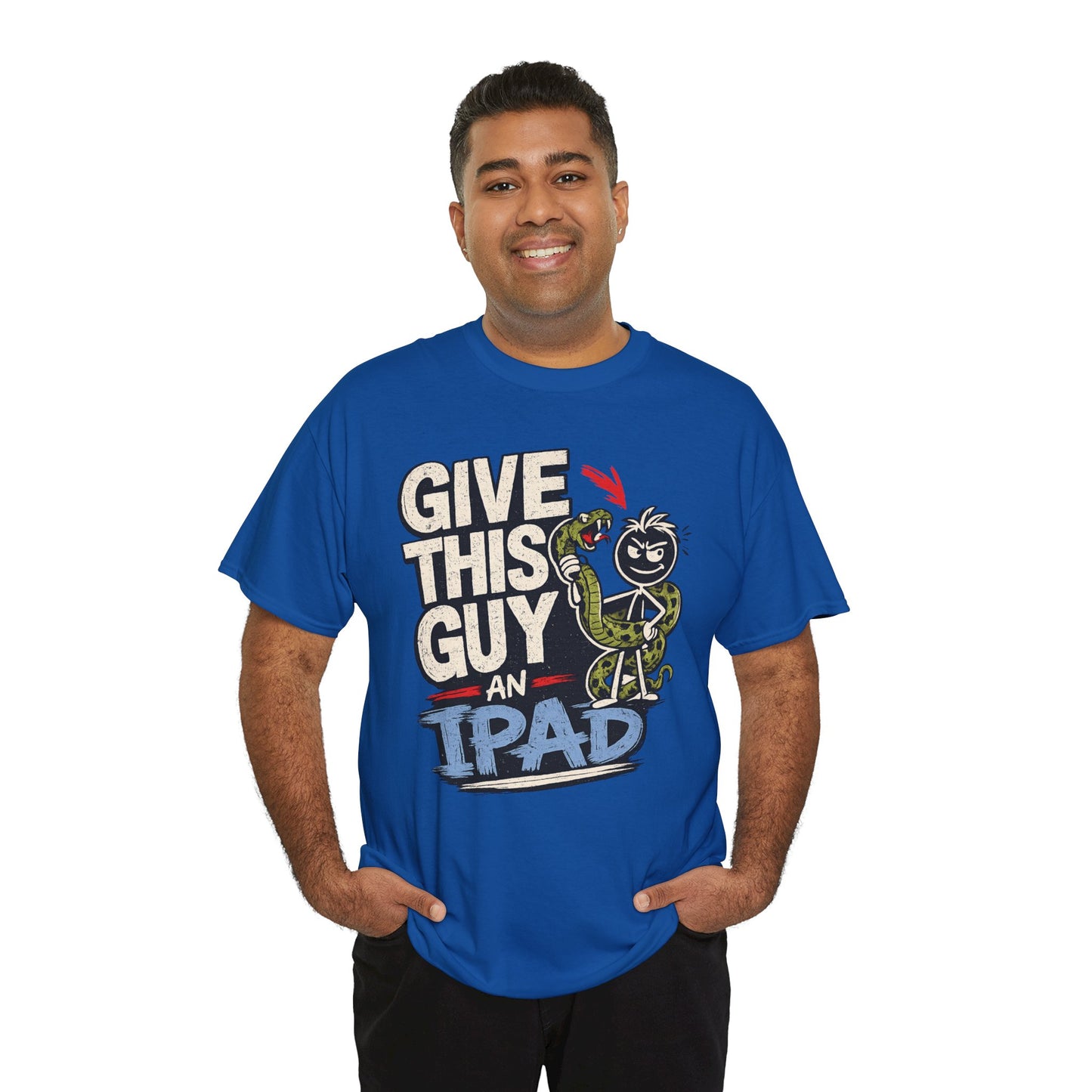 Give This Guy An iPad T-Shirt — Funny Gamer/Tech Graphic Tee
