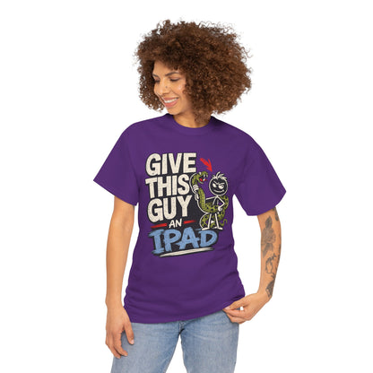 Give This Guy An iPad T-Shirt — Funny Gamer/Tech Graphic Tee