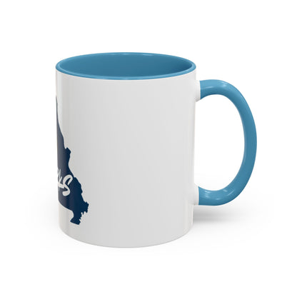 King of the Ozarks Coffee Mug — Missouri State Map with Hornet Design