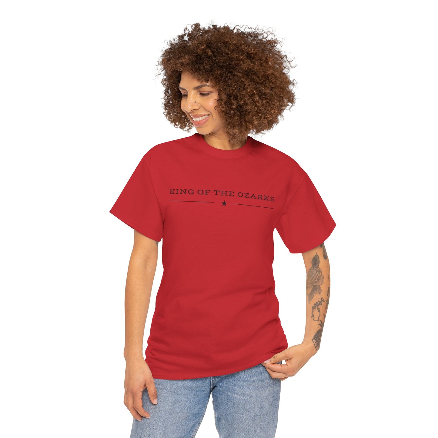 King of the Ozarks T-Shirt — Minimal Vintage Typography White Tee