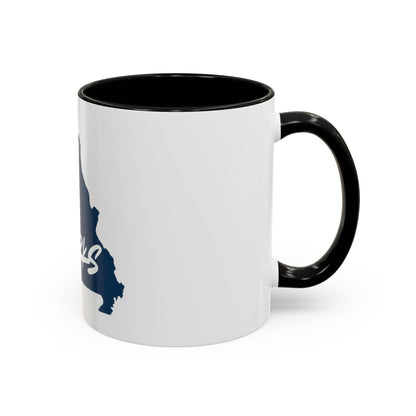 King of the Ozarks Coffee Mug — Missouri State Map with Hornet Design