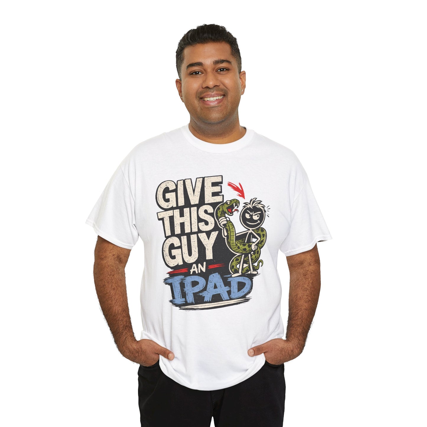 Give This Guy An iPad T-Shirt — Funny Gamer/Tech Graphic Tee