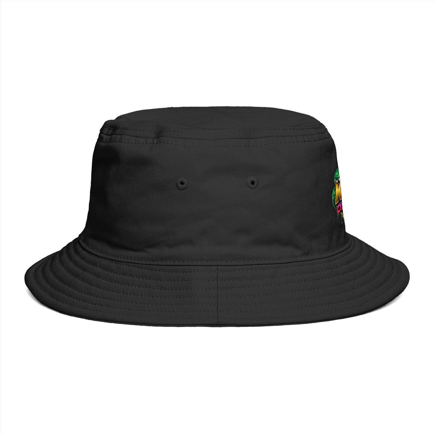 King Cobra Bucket Hat — Retro Snake Crown Graphic
